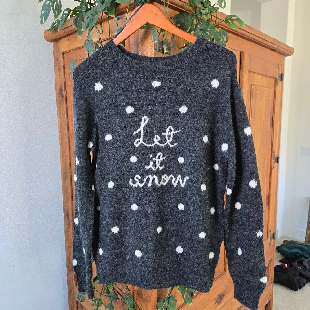 LOGG Women's "Let it Snow" Knit Sweater - Size Small